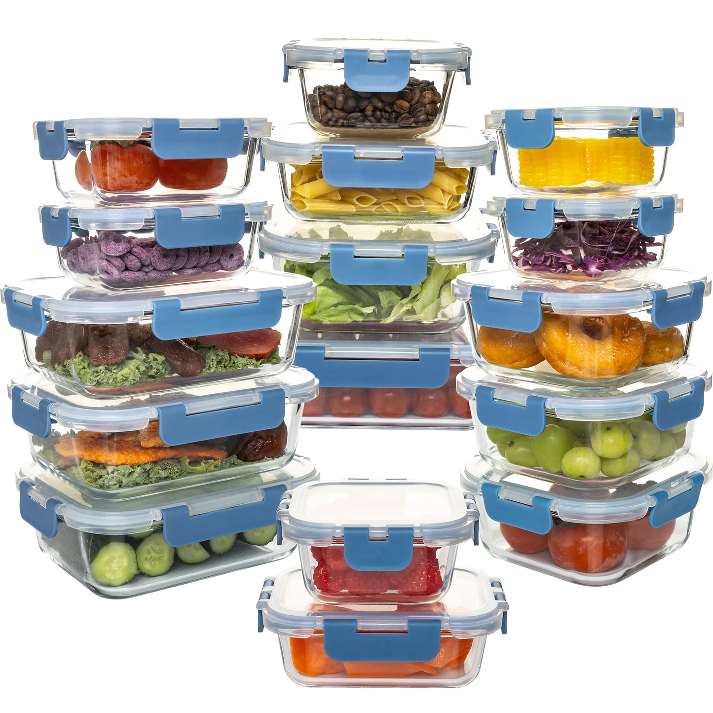Glass Food Storage Containers Set Leakproof Airtight BPA