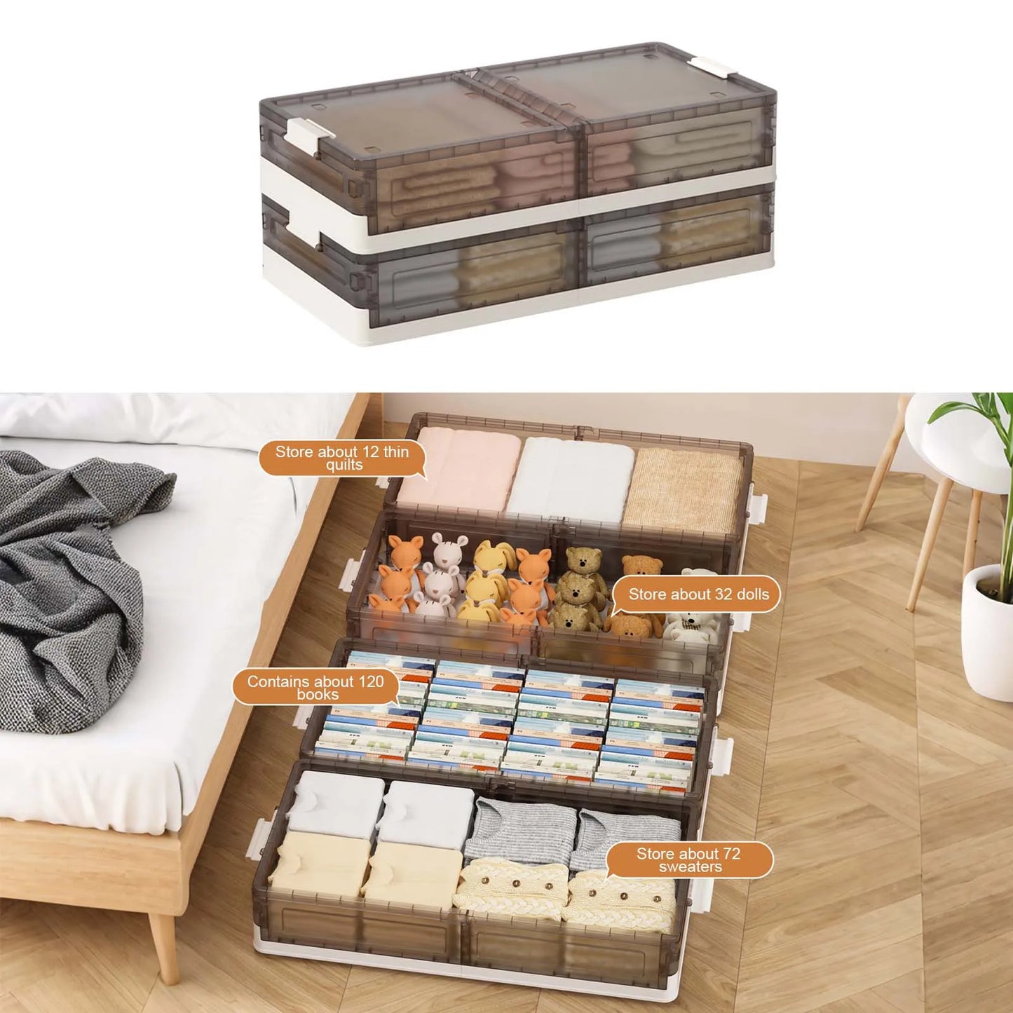 CN Guangdong Underbed Storage Box With Wheels Dust Proof