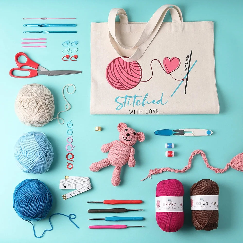 XMSJH Crochet Craft Kit Yarn Bundle 15 Colors 75 Yards