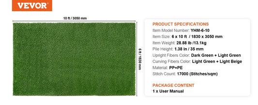 SucceBuy Artificial Grass Rug Turf Outdoor Door Mat