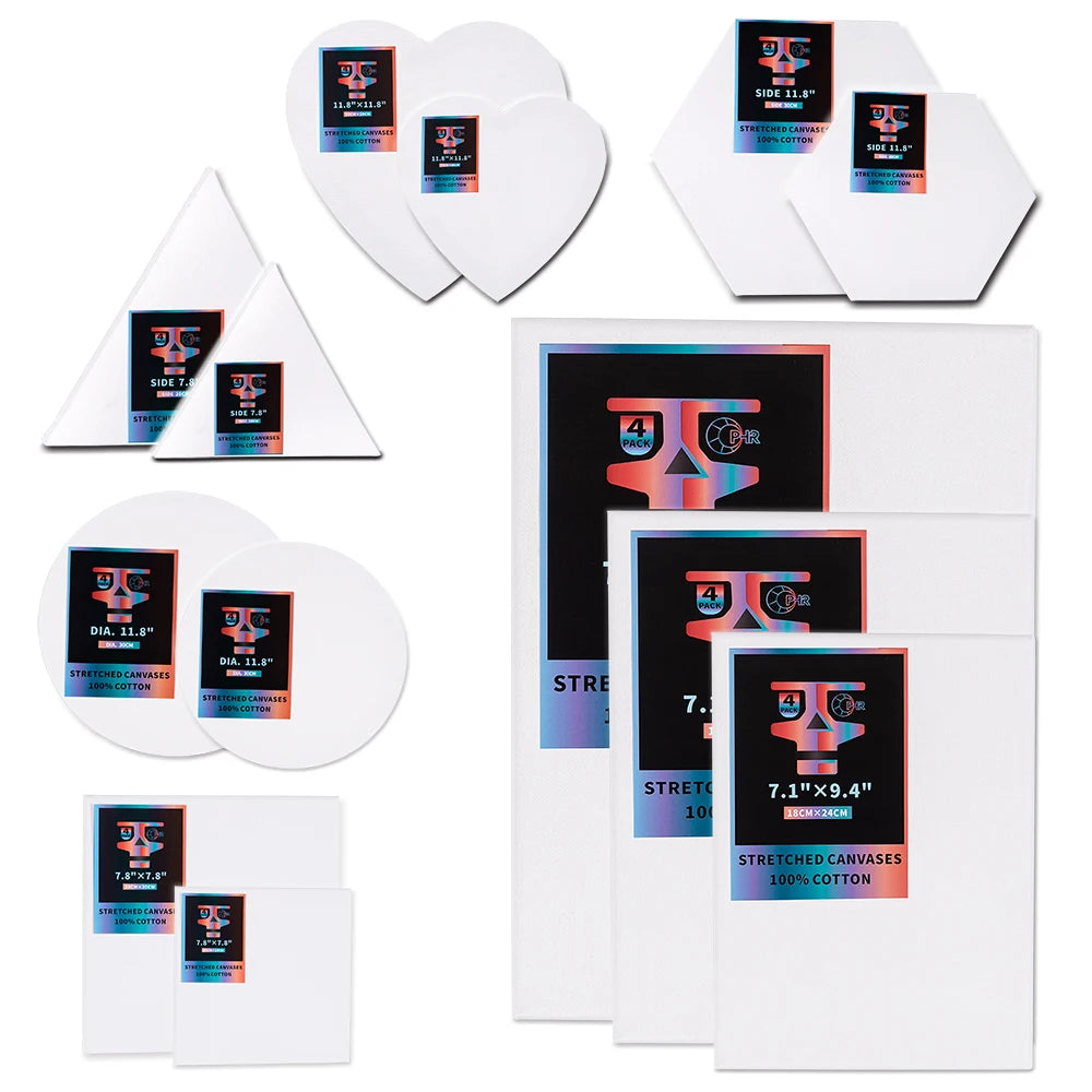 Ophir 4 Pack Cotton Canvas For Oil Acrylic Painting TA006