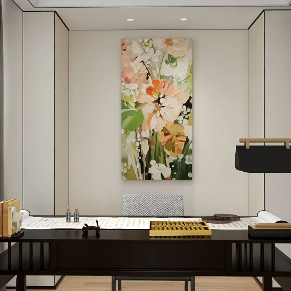 Hign-concerned Abstract Floral Canvas Wall Art Piece
