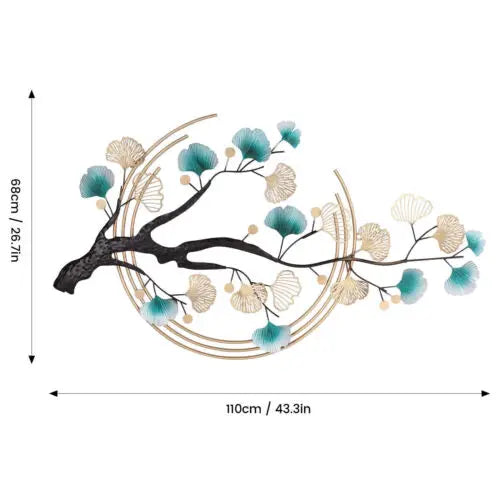 3D Ginkgo Leaf Metal Wall Decor Art Nature Wall Sculpture