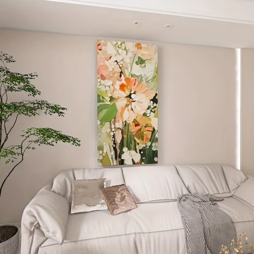 Hign-concerned Abstract Floral Canvas Wall Art Piece