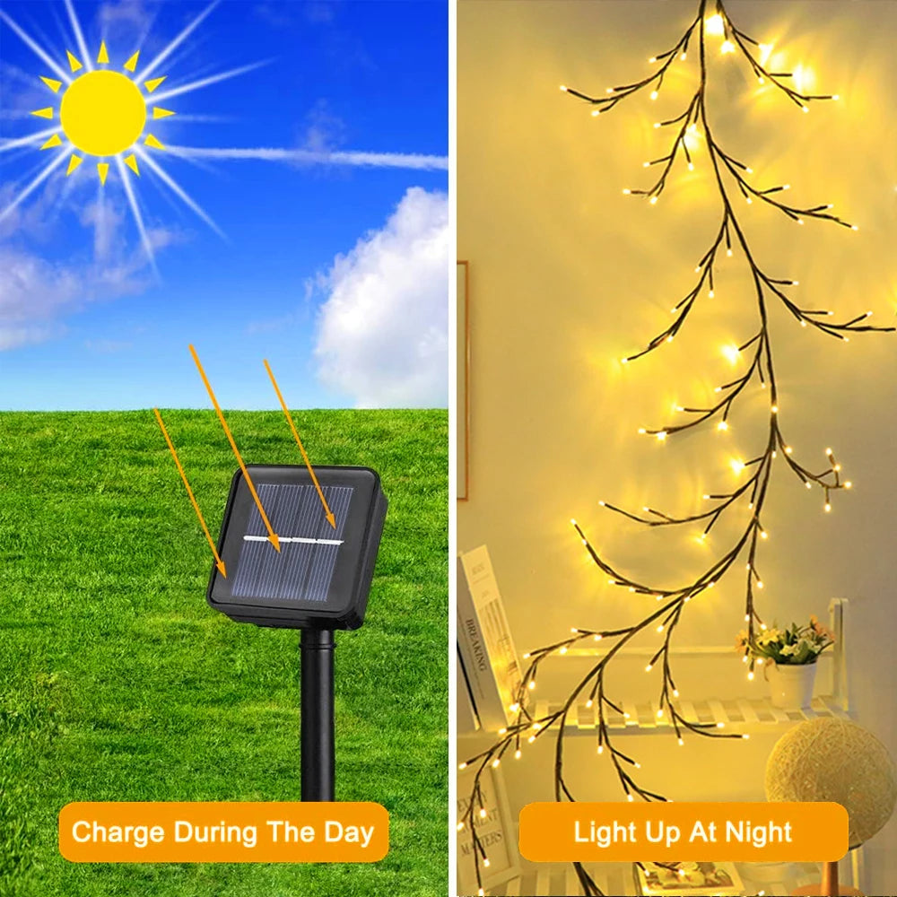 WELPUR Solar Tree String Lights 96 LED Waterproof Garland