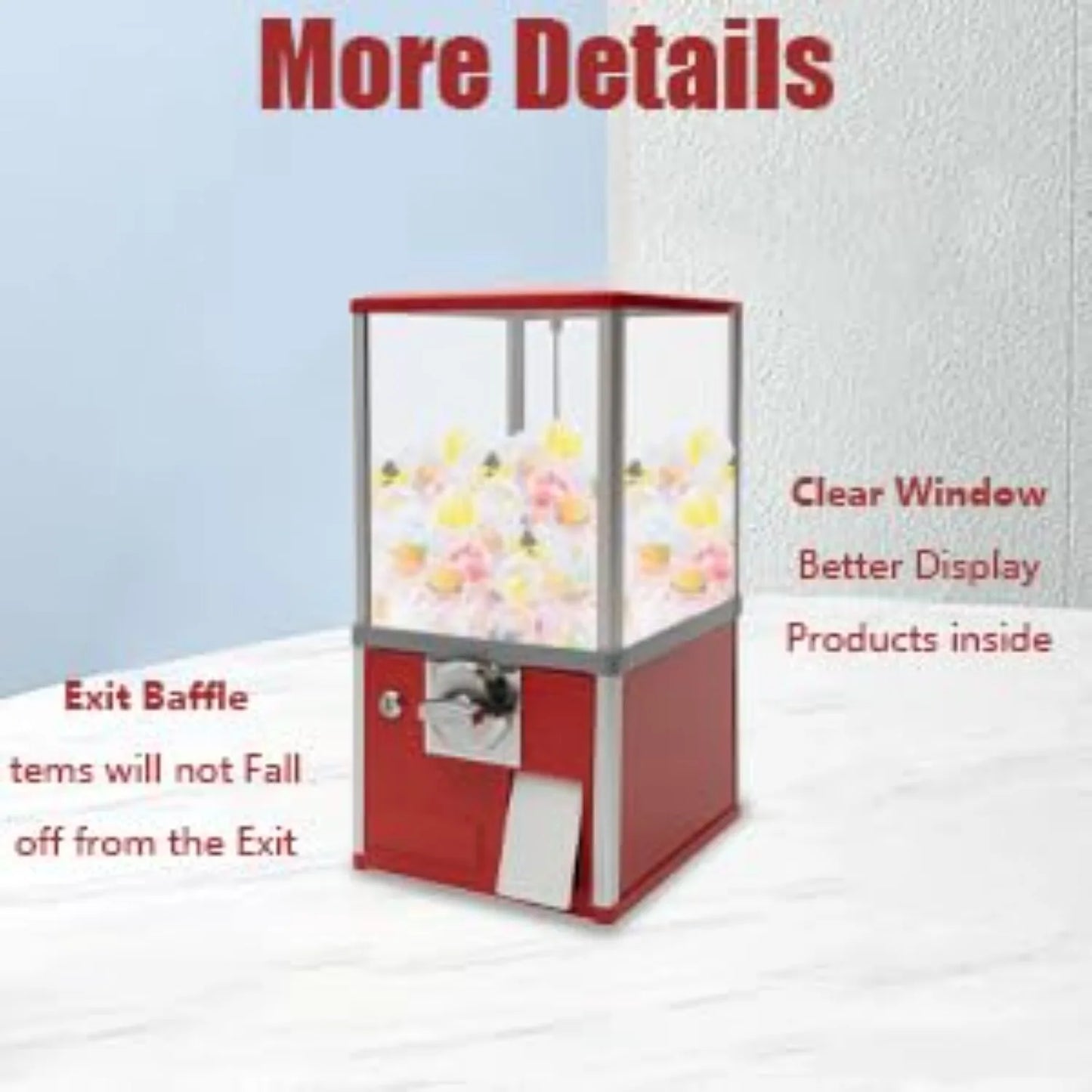 25 Cent Commercial Coin Operated Gumball Candy Dispenser