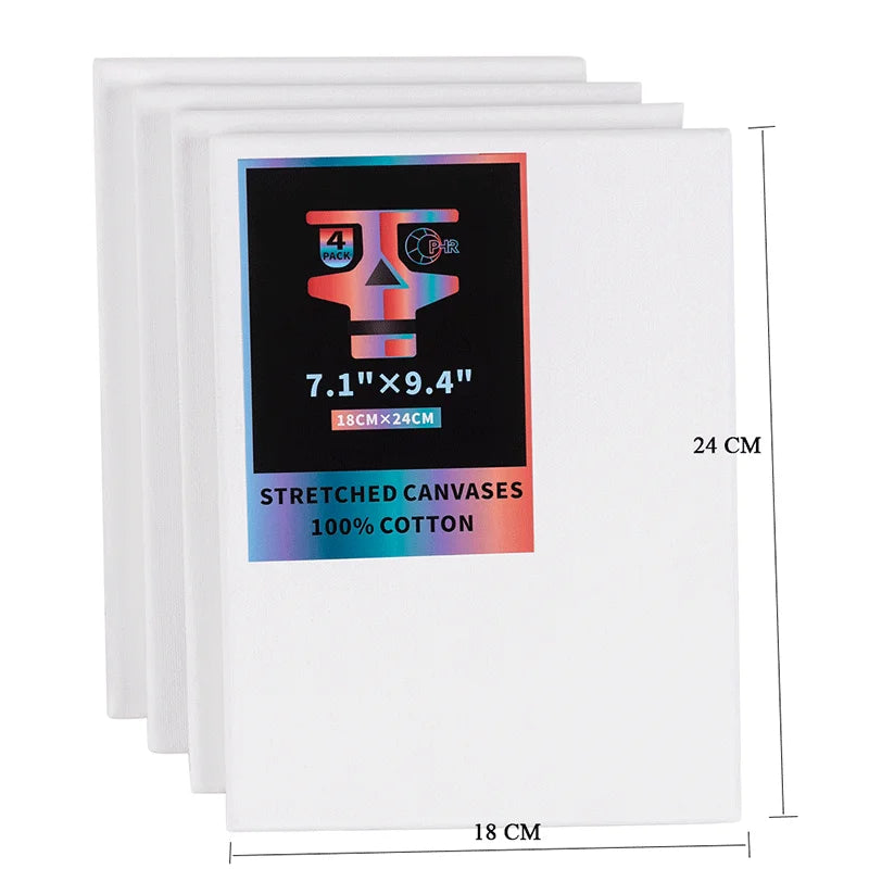 Ophir 4 Pack Cotton Canvas For Oil Acrylic Painting TA006