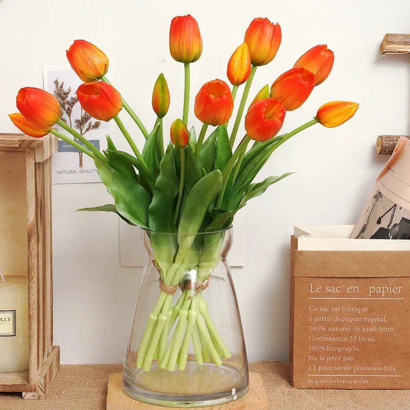 Zhejiang Silicone Real Touch Five Head Tulip Bouquet