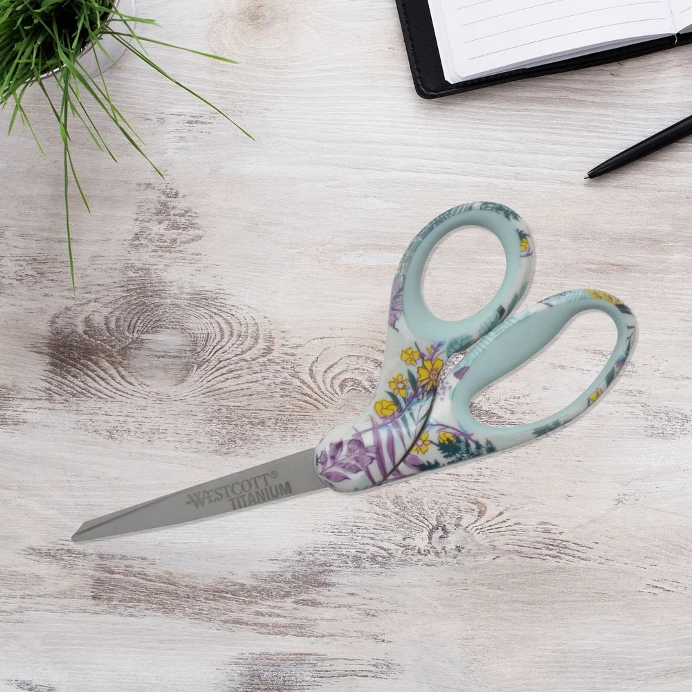 DUTRIEUX Titanium Bent Handle Floral Sewing Scissors Home