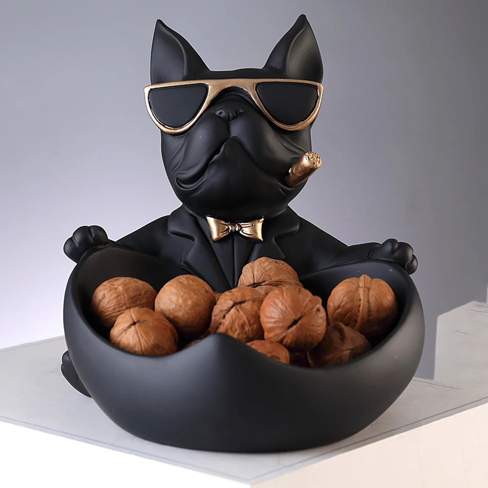 Breez Retail Therapy Bulldog Art Figurines Resin Sculpture