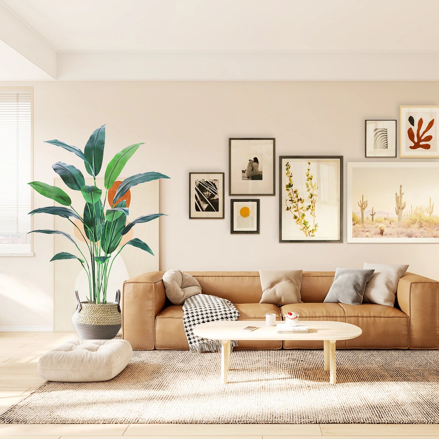 StudysetCN Artificial Bird of Paradise Plant Decor Indoor