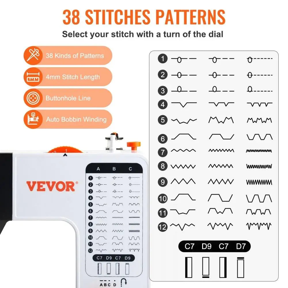 Hign Concerned Sewing Machine For Beginners 38 Stitches