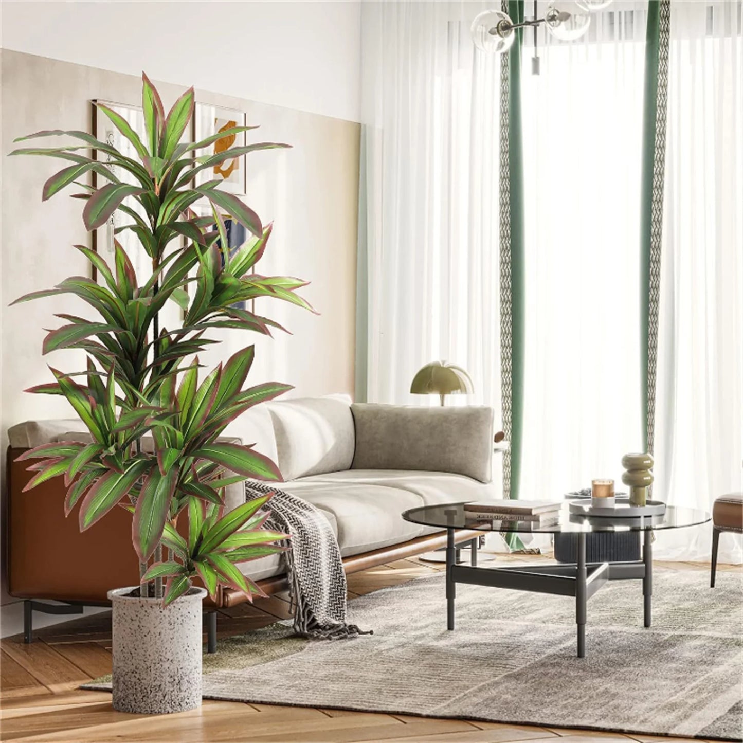 Artificial Dracaena Plant In Pot With Adjustable Branches