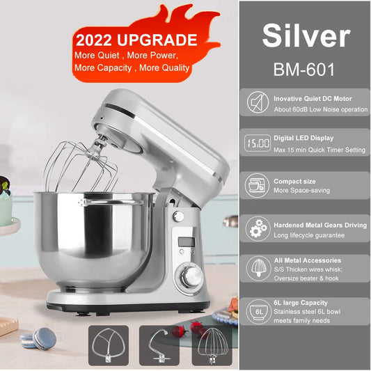 Biolomix Stand Mixer 6 Speed 1200W Quiet Motor Pro Plus