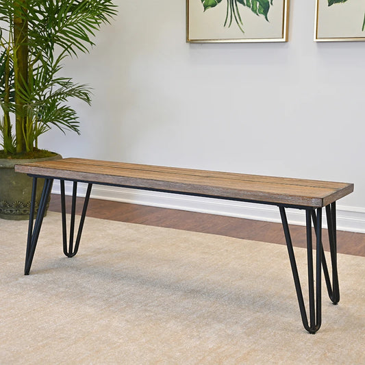 AZIAMOR Aryven Industrial Kitchen Bistro Table Bench Stool