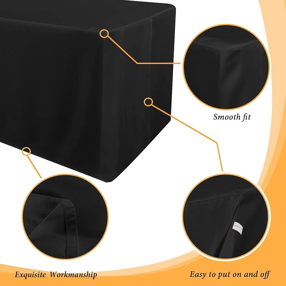 FujianCraft Fitted Tablecloth Water Resistant Polyester