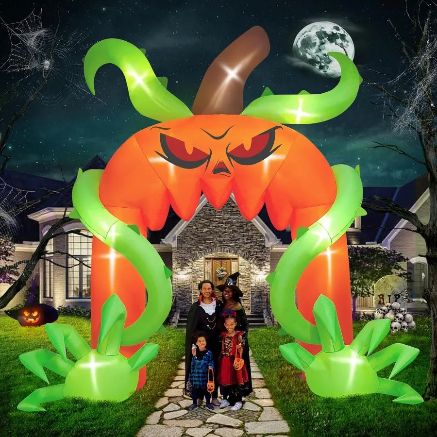 Hign-concerned Giant Pumpkin Halloween Arch Inflatable
