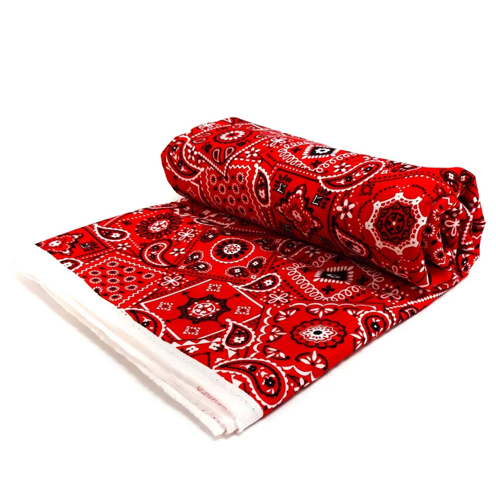 DUTRIEUX 100 Cotton Printed Bandana Fabric for DIY Crafts