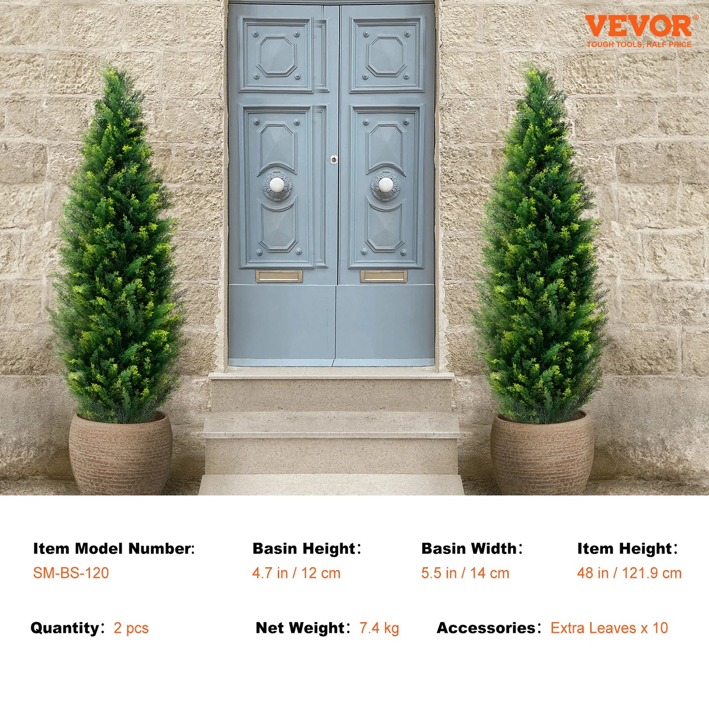 SucceBuy Artificial Cedar Topiary Tree For Home And Outdoor