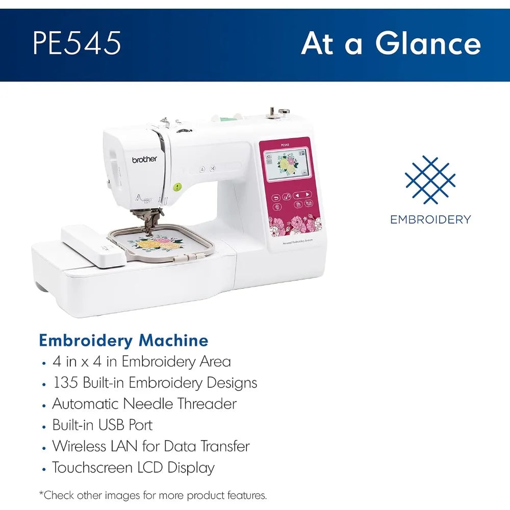 Brother PE545 Embroidery Machine with Wireless LAN and LCD Screen