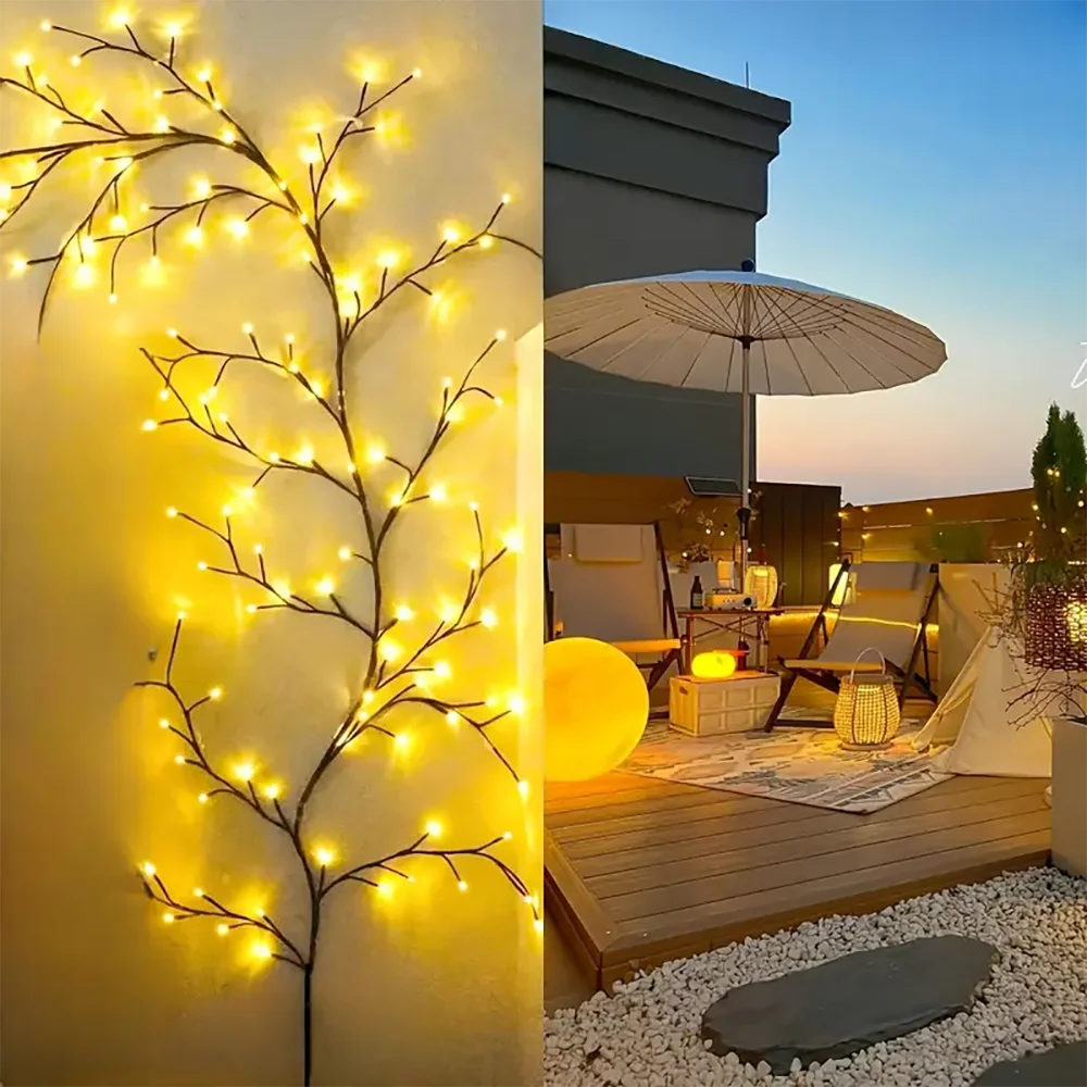 WELPUR Solar Tree String Lights 96 LED Waterproof Garland