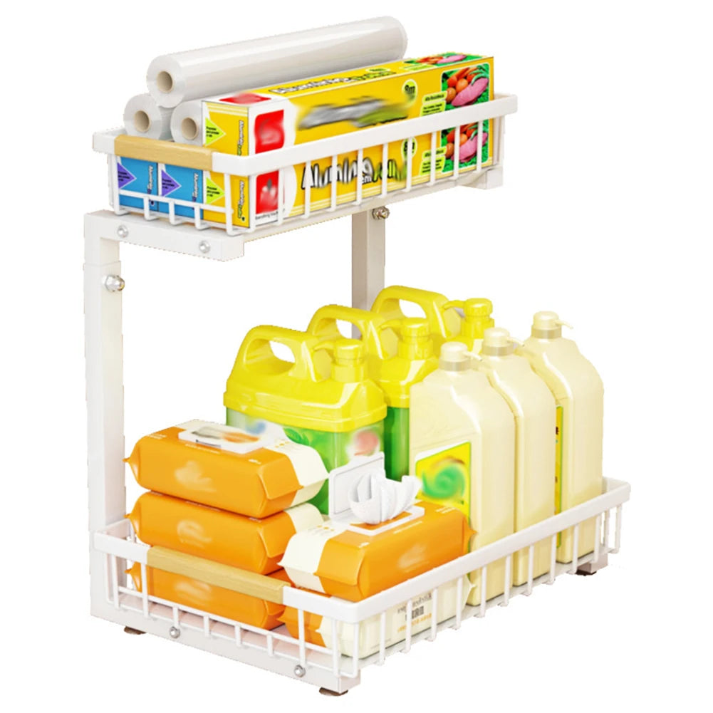 HiMISSH 2 Tier Pull Out Cabinet Organizer Under Sink