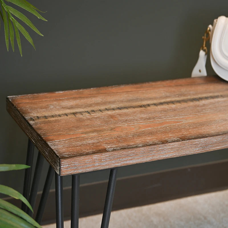 AZIAMOR Aryven Industrial Kitchen Bistro Table Bench Stool