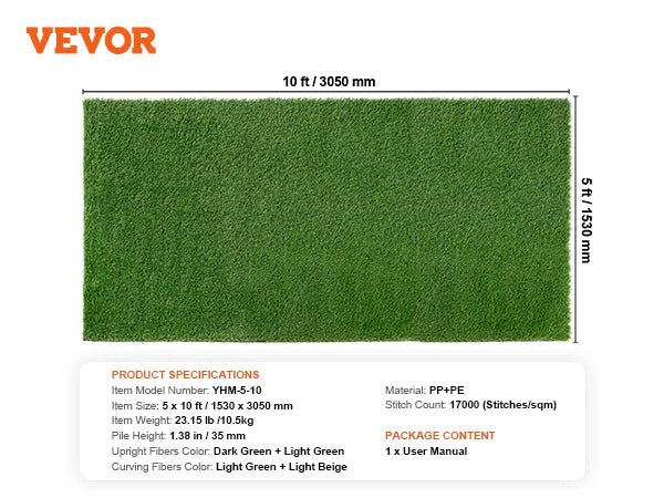 SucceBuy Artificial Grass Rug Turf Outdoor Door Mat