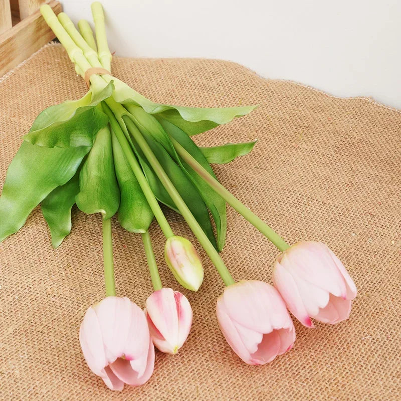 Zhejiang Silicone Real Touch Five Head Tulip Bouquet