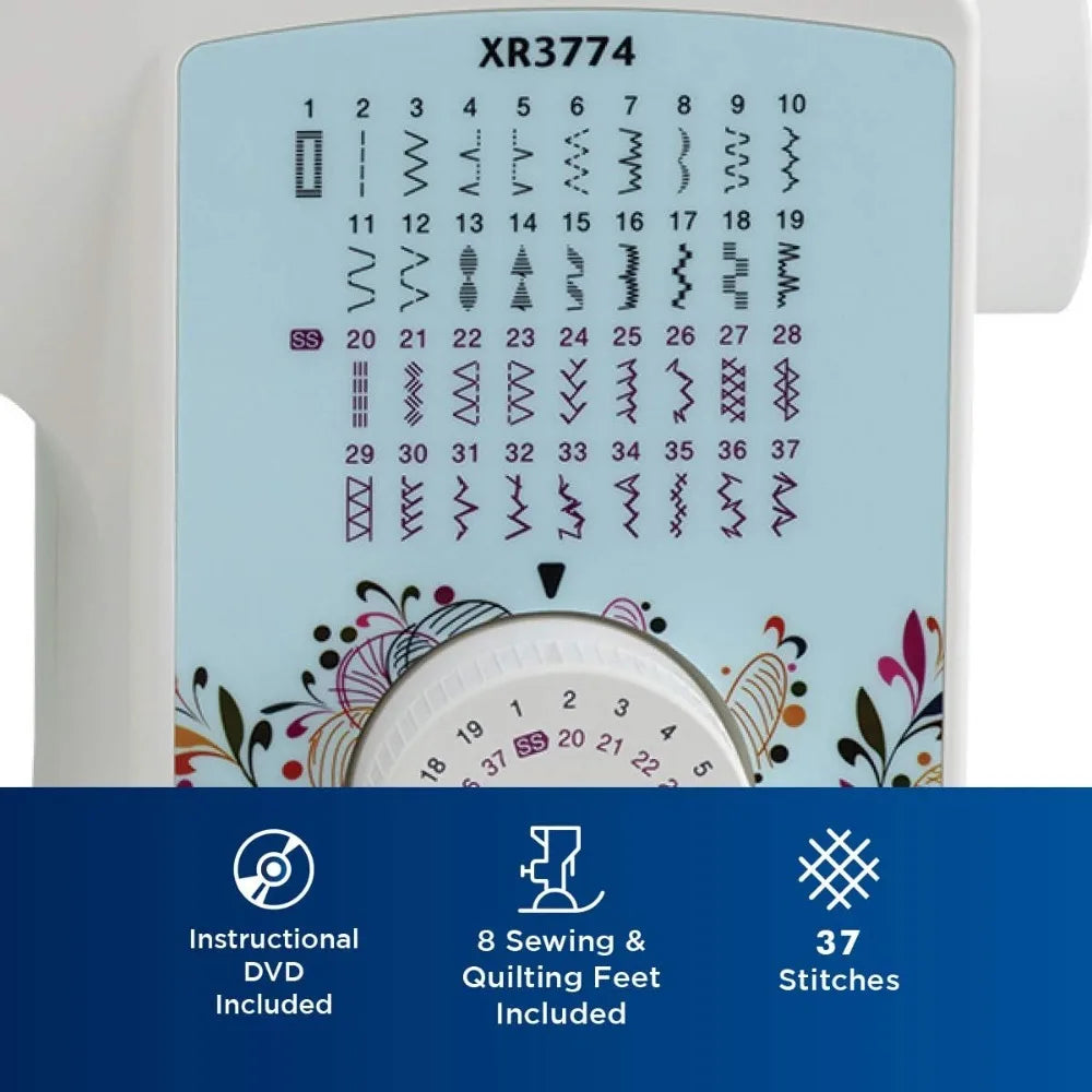 XR3774 Sewing And Quilting Machine Wide Table 37 Stitches