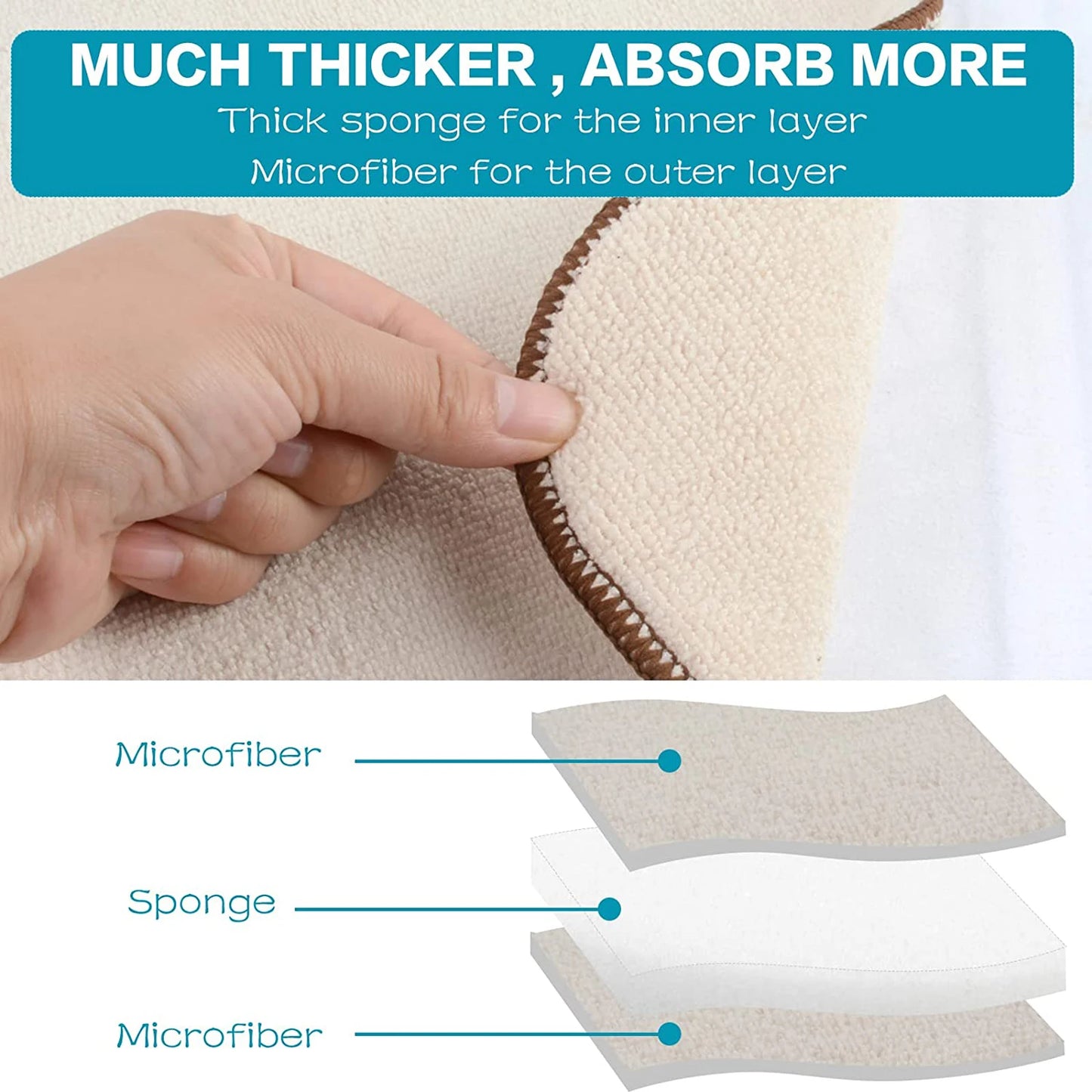 SINLAND Microfiber Dish Drying Mat Ultra Absorbent 2 Pack