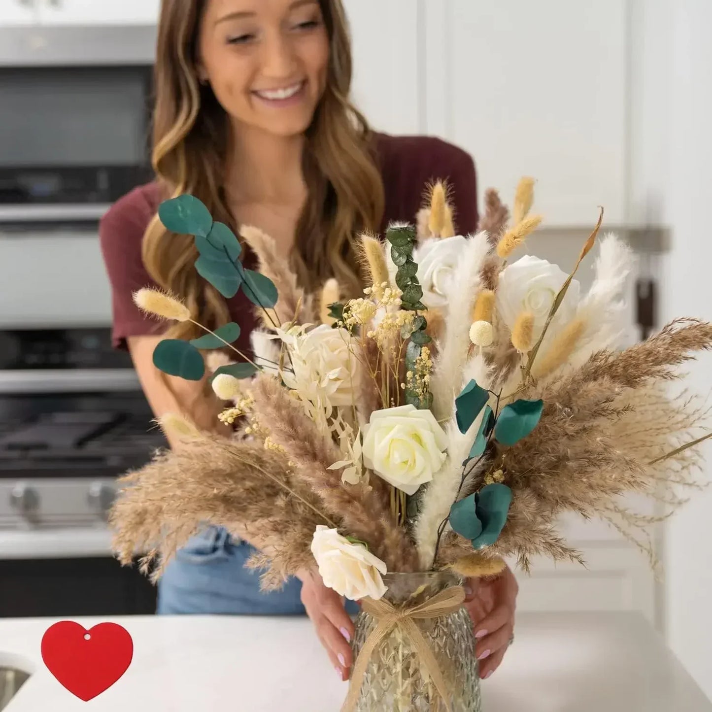 XMSJHign-concerned Artificial Flower Arrangements With Vase