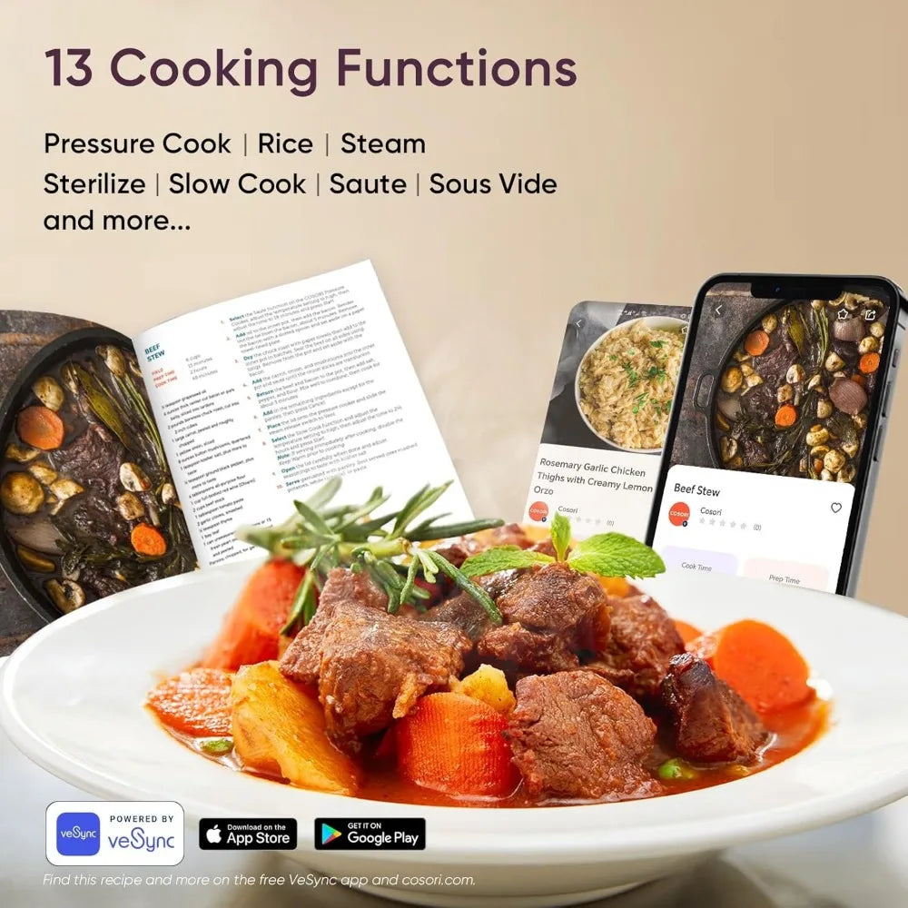 XMSJ Pressure Cooker Nine In One Instant Multi Kitchen