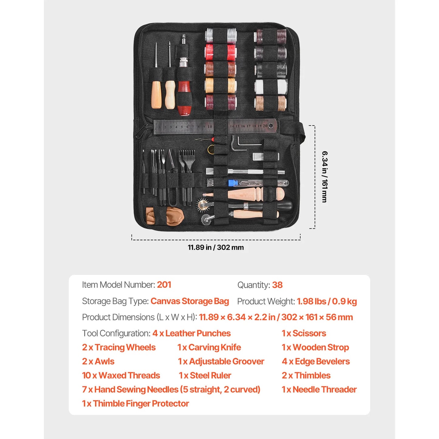 SucceBuy Leather Working Tools Kit Craft Storage Etching