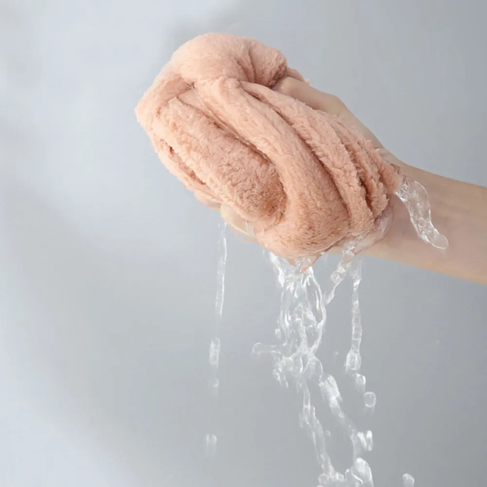 Coral Velvet Hand Towels Absorbent Dishcloths Wall Mounted