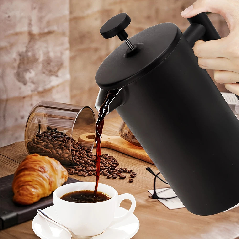 Alloet Stainless Steel Double Wall French Press Coffee Maker