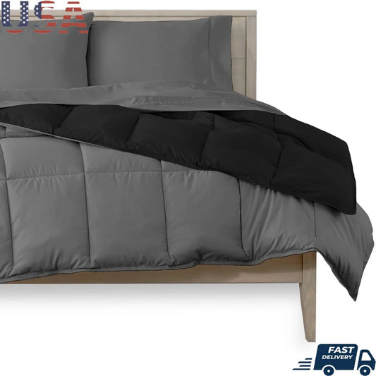 DUTRIEUX Reversible Microfiber Comforter Bed in a Bag Set