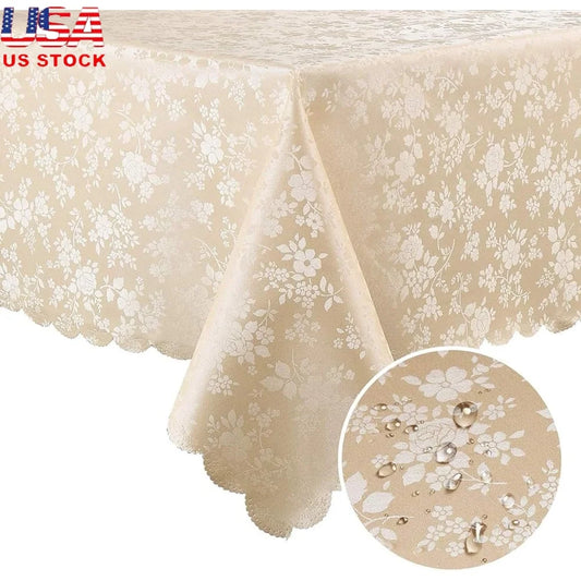 Fujian Craft of Weaving Waterproof Floral Vinyl Tablecloth