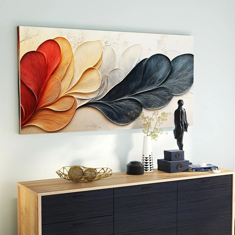 Hign-concerned Abstract Leaf Canvas Art Print For Decor