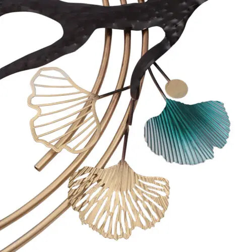 3D Ginkgo Leaf Metal Wall Decor Art Nature Wall Sculpture