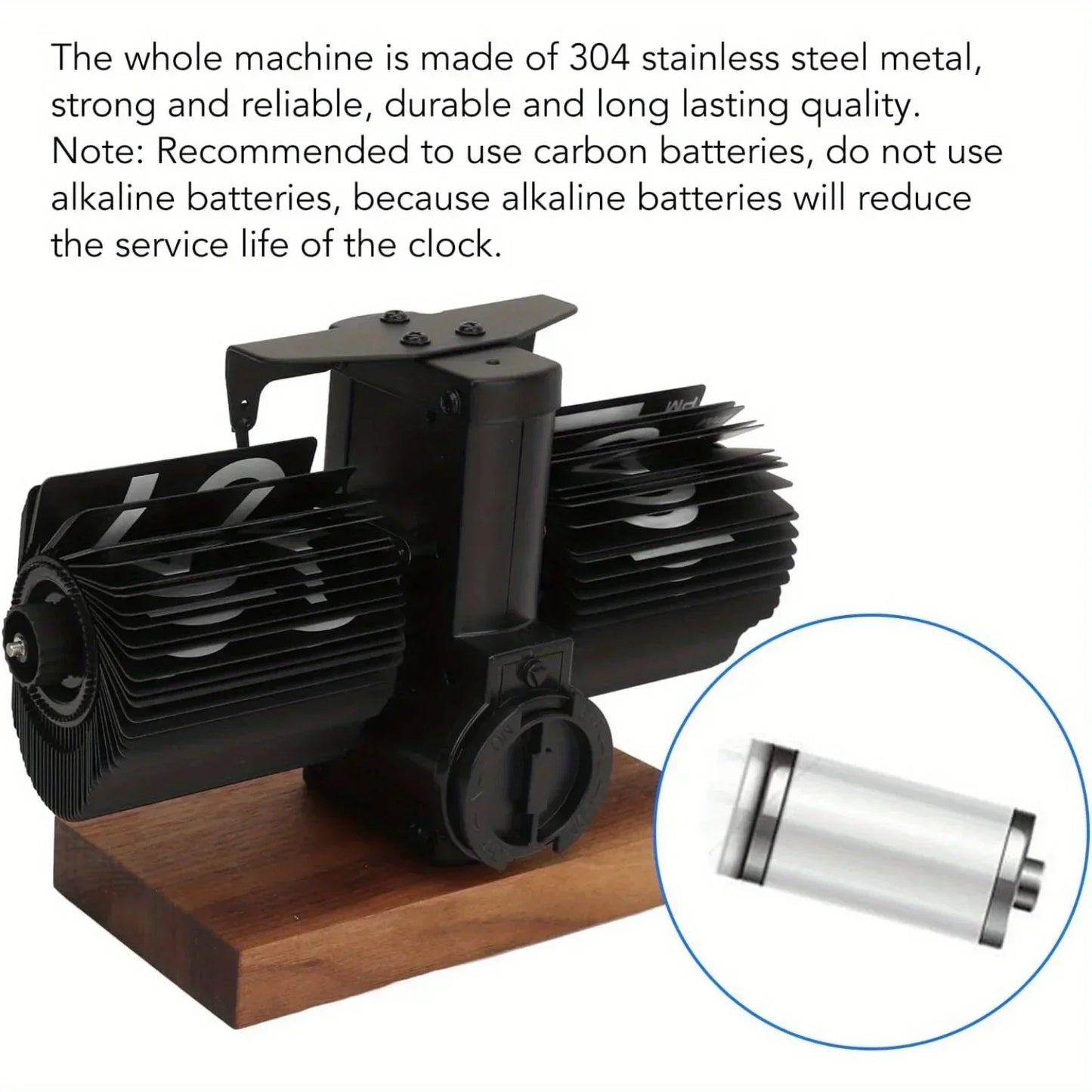 Hign-concerned Retro Flip Desk Clock with Automatic Rotating Tube