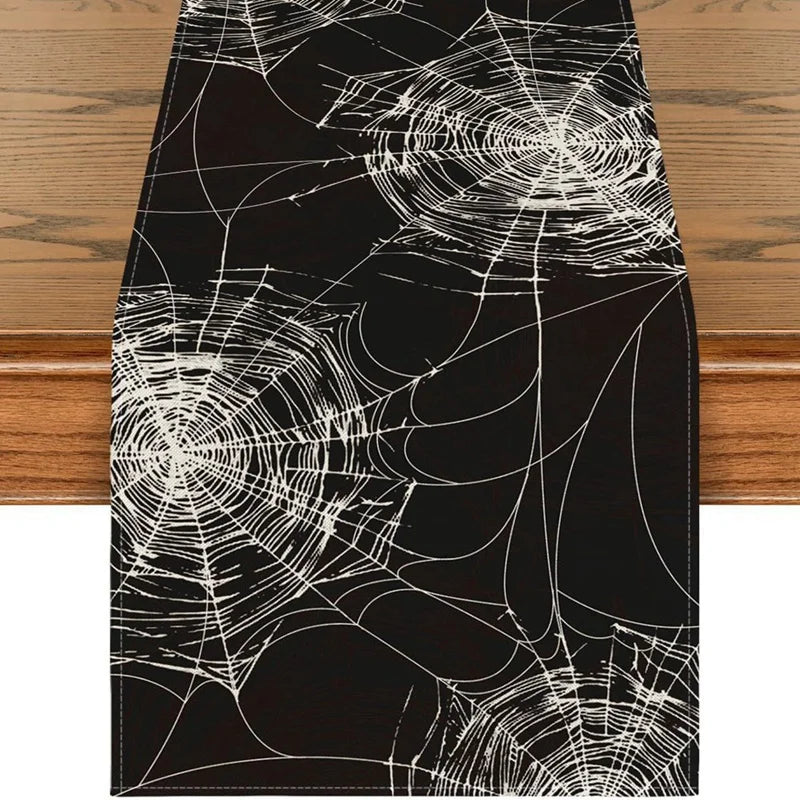 Guangdong Halloween Linen Table Runner Ghost Pumpkin Boo
