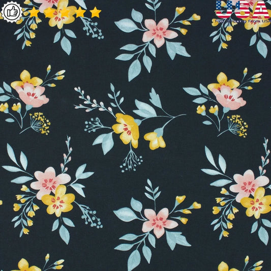 DUTRIEUX 100 Percent Cotton Floral Fabric for DIY Crafting