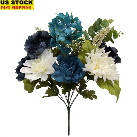 CN Fujian Artificial Hydrangea Peony Bouquet Home Decor