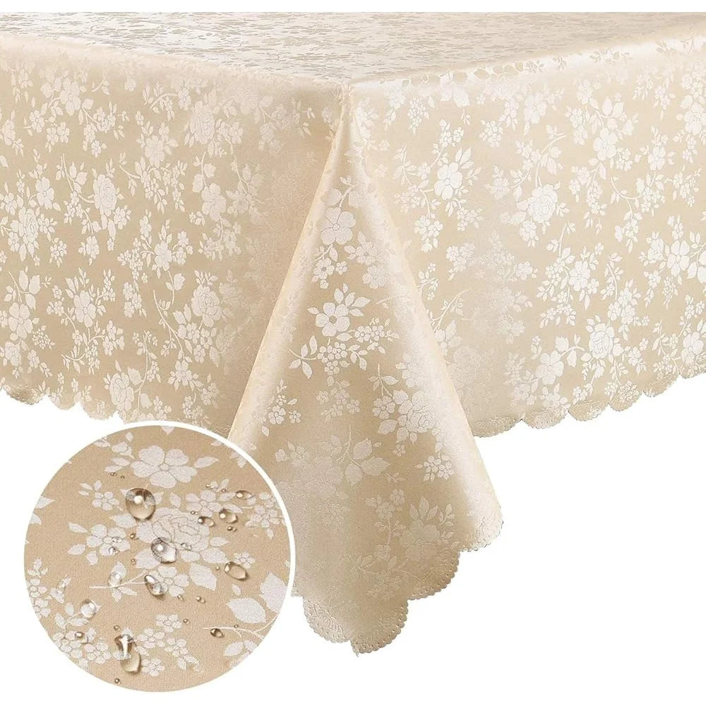 Fujian Craft of Weaving Waterproof Floral Vinyl Tablecloth