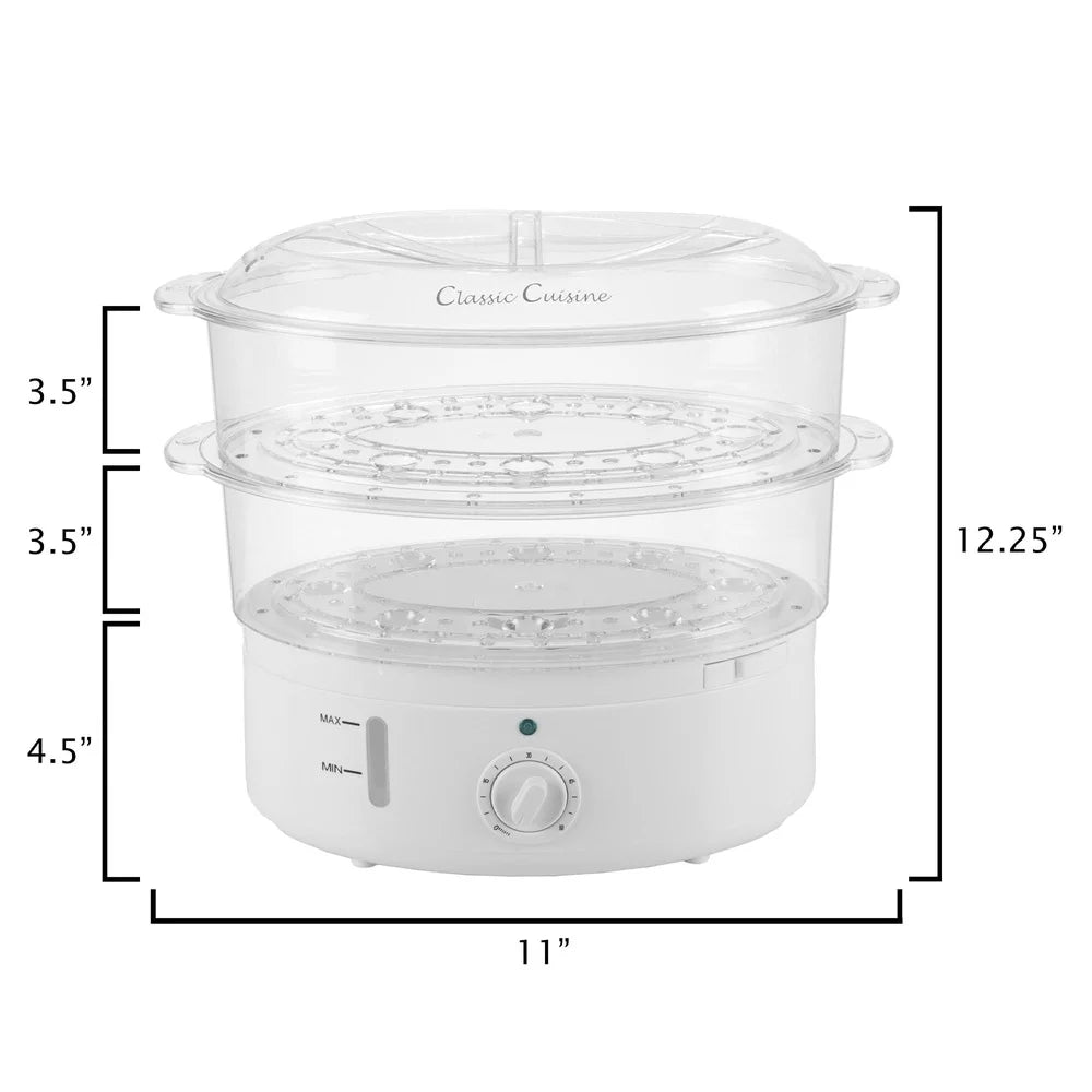 XMSJ 2 Tier Electric Steamer Rice Cooker With Timer