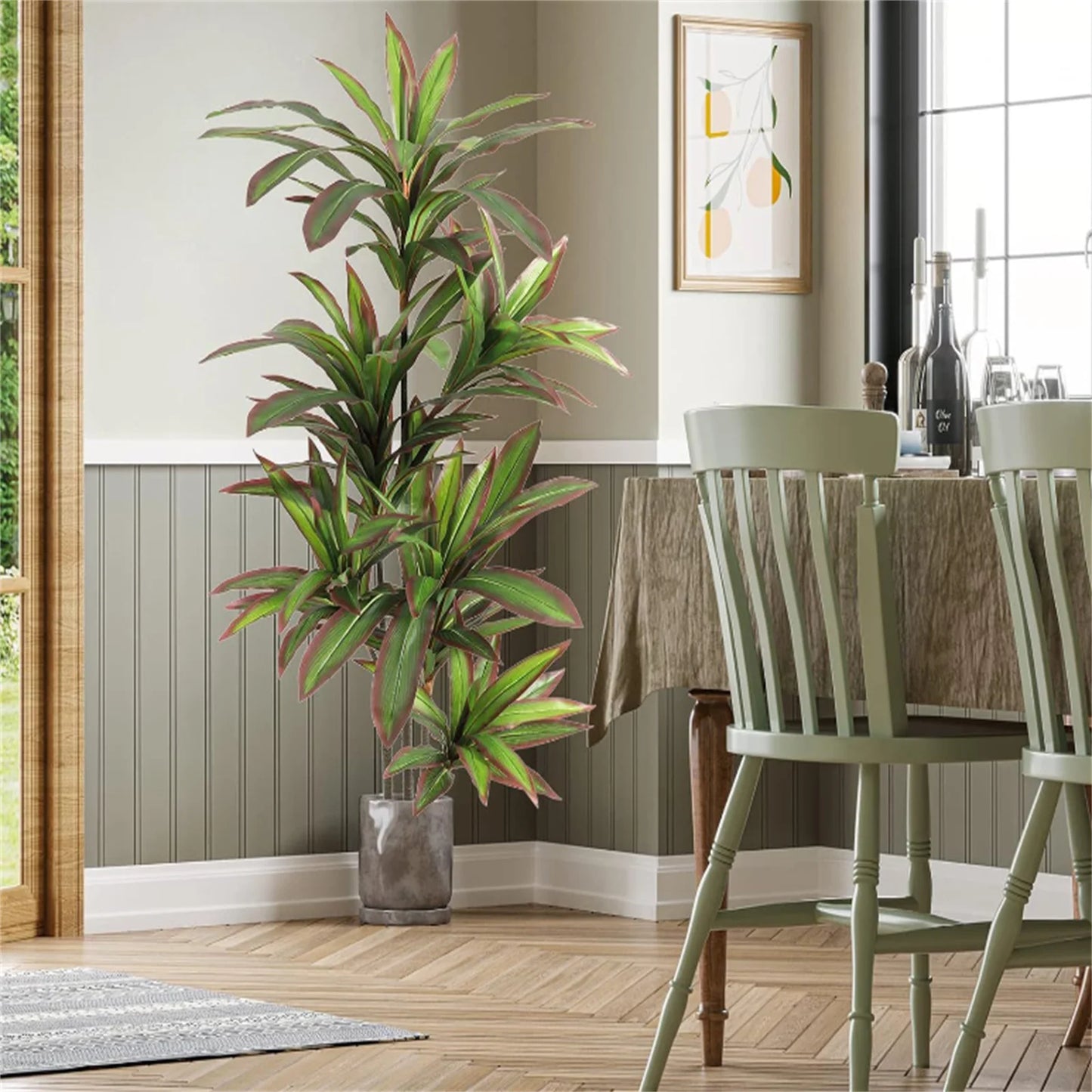 Artificial Dracaena Plant In Pot With Adjustable Branches