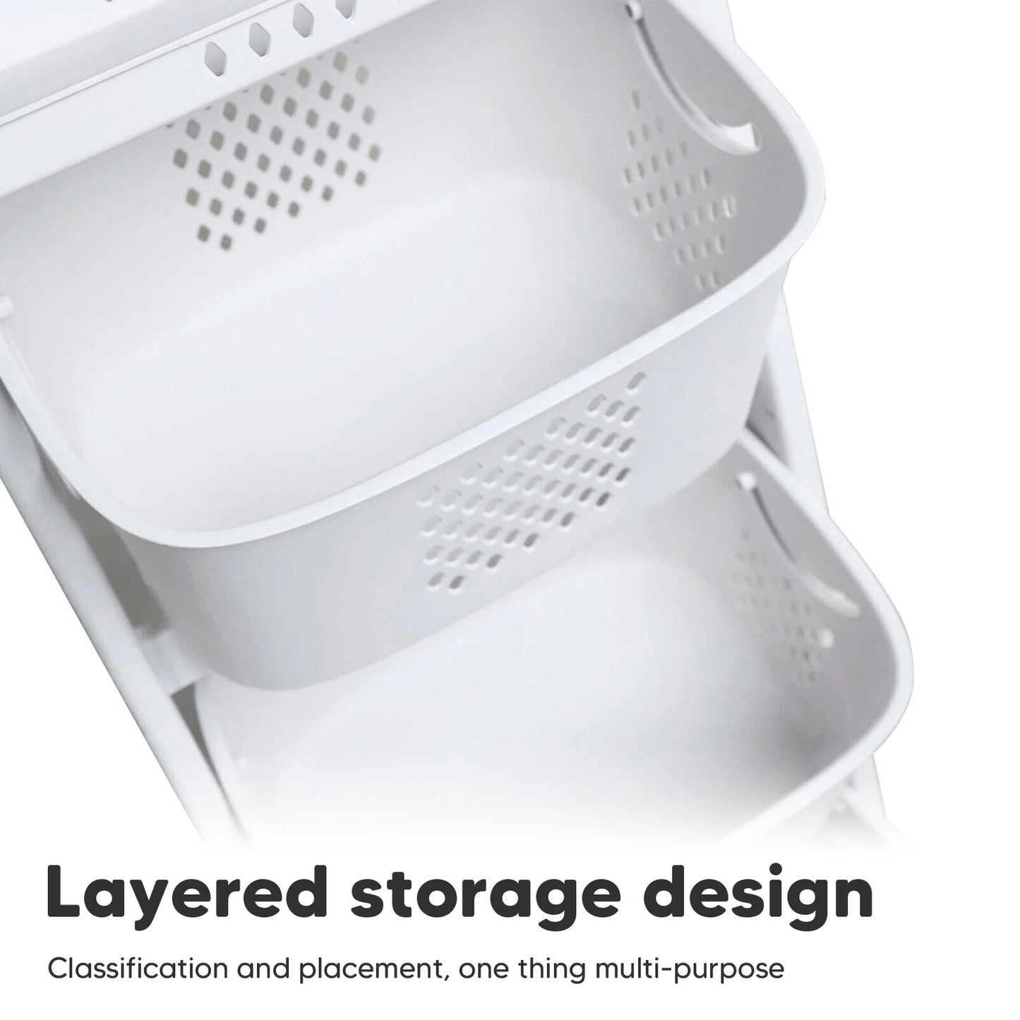 Breez Retail Therapy 2 Tier Laundry Cart With Buckets