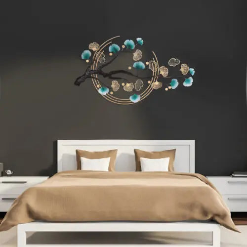 3D Ginkgo Leaf Metal Wall Decor Art Nature Wall Sculpture