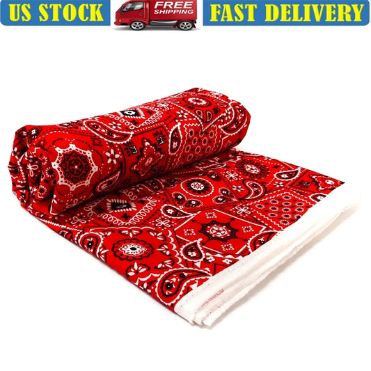 DUTRIEUX 100 Cotton Printed Bandana Fabric for DIY Crafts